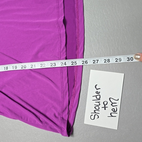 3/$15 dots purple vneck blouse with ruffled sleeves women's plus size 1X - Picture 6 of 7